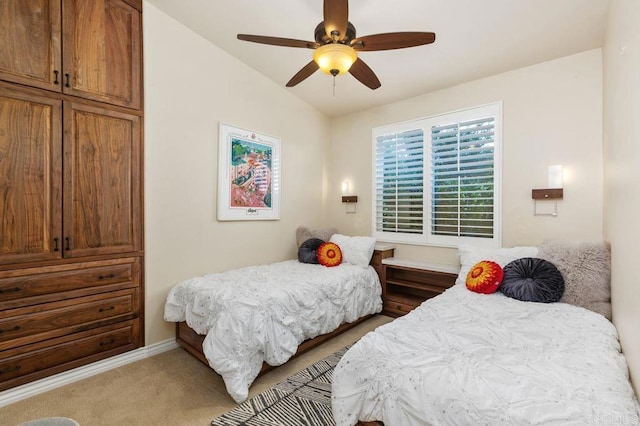 1034 Via Reata, Vista, CA 92081 - bedroom with baseboards, a ceiling fan, and carpet flooring