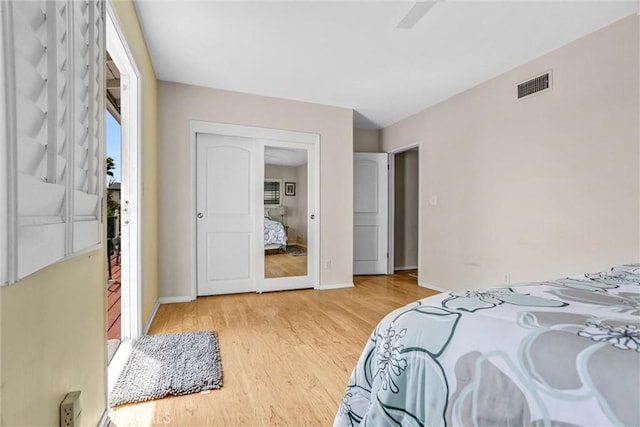 4612 Wolfe Way, Woodland Hills, CA 91364 - bedroom featuring light wood-style flooring and baseboards