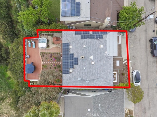4612 Wolfe Way, Woodland Hills, CA 91364 - aerial view of property's location featuring property boundaries highlighted