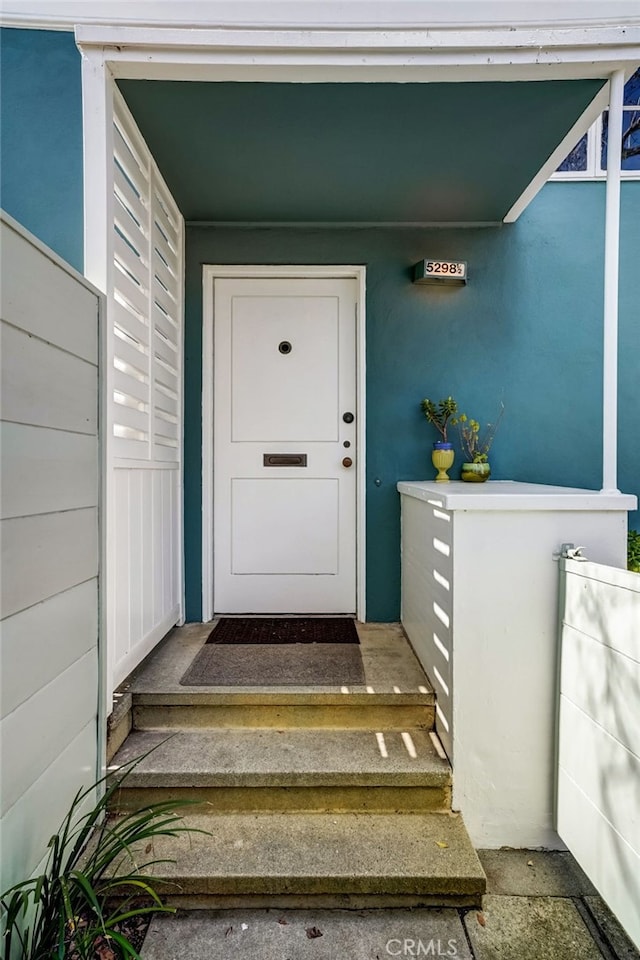 view of doorway to property