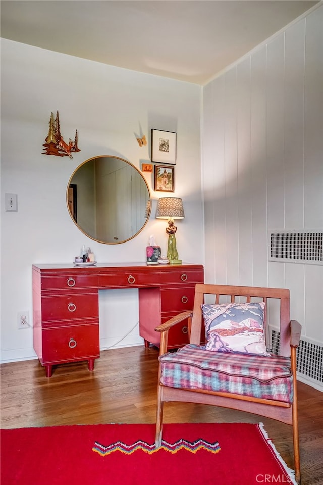 bedroom with wood finished floors