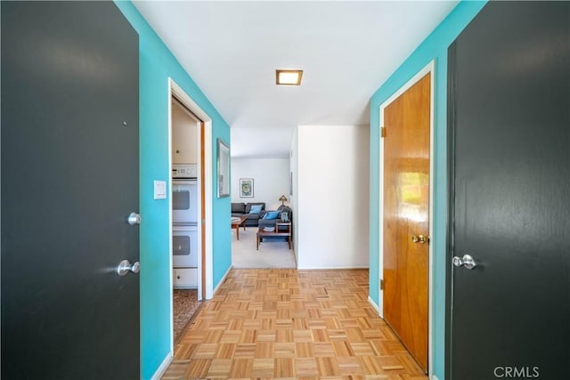 hallway with baseboards