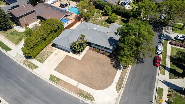 drone / aerial view with a residential view