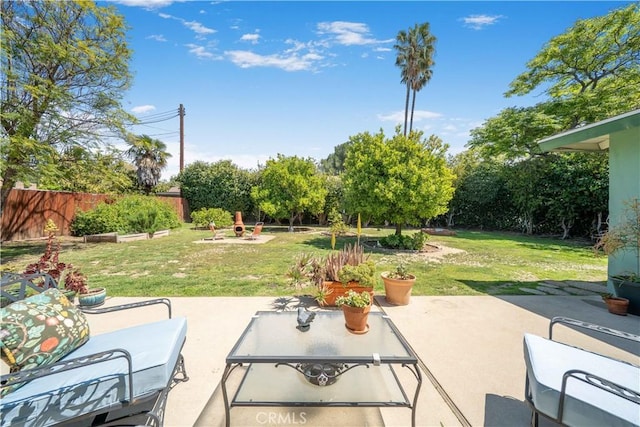 view of patio with fence