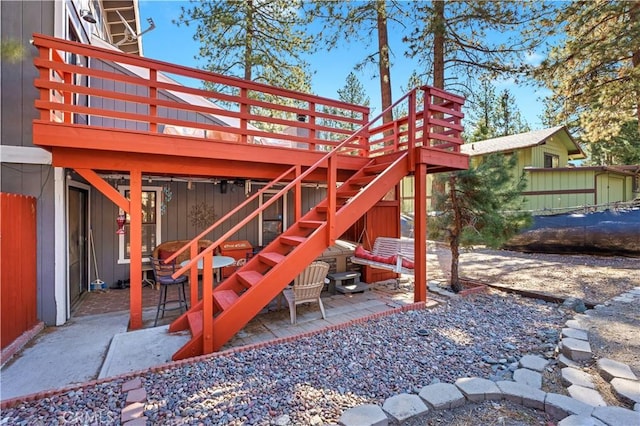 1799 Betty St, Wrightwood, CA 92397 - view of patio / terrace with stairs