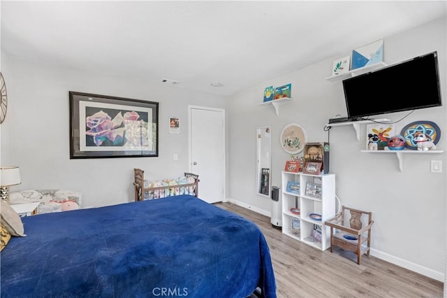 1799 Betty St, Wrightwood, CA 92397 - bedroom with visible vents, baseboards, and wood finished floors