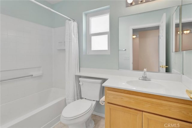 19071 Stoddard Way, Apple Valley, CA 92308 - full bathroom featuring vanity and shower / tub combo with curtain