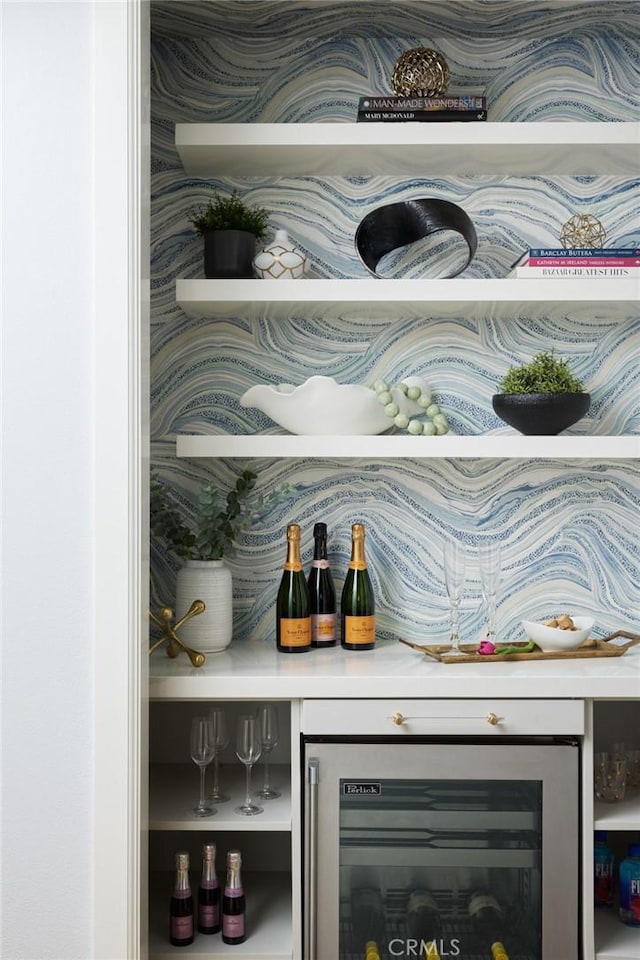 28 Old Course Dr, Newport Beach, CA 92660 - bar area with wine cooler