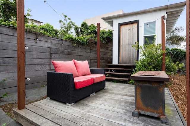 1503 Calle Sacramento, San Clemente, CA 92672 - wooden terrace featuring an outdoor living space