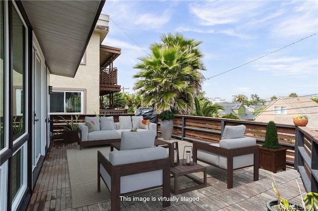 1503 Calle Sacramento, San Clemente, CA 92672 - view of patio / terrace featuring an outdoor living space and a wooden deck