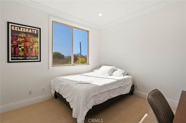 619 10th St, Hermosa Beach, CA 90254 - carpeted bedroom with recessed lighting, baseboards, and ornamental molding