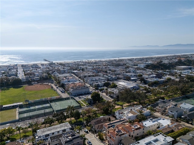 619 10th St, Hermosa Beach, CA 90254 - drone / aerial view featuring a water view