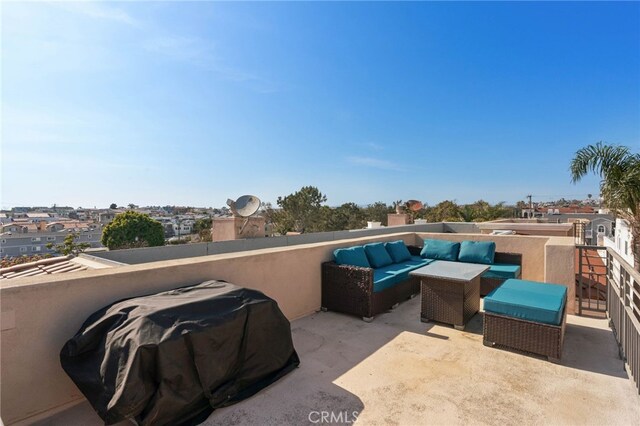 619 10th St, Hermosa Beach, CA 90254 - view of patio with an outdoor living space and grilling area