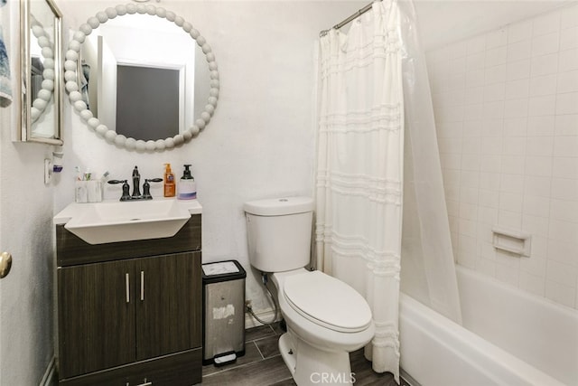 610 Woodington Dr, Lancaster, CA 93535 - full bath featuring toilet, shower / bath combo, and vanity