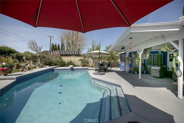 610 Woodington Dr, Lancaster, CA 93535 - view of pool with a patio and outdoor dining space