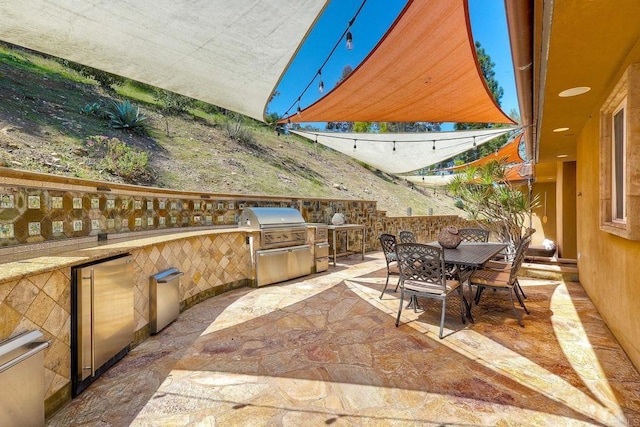 11558 Creek Rd, Poway, CA 92064 - view of patio / terrace with area for grilling and outdoor dining area