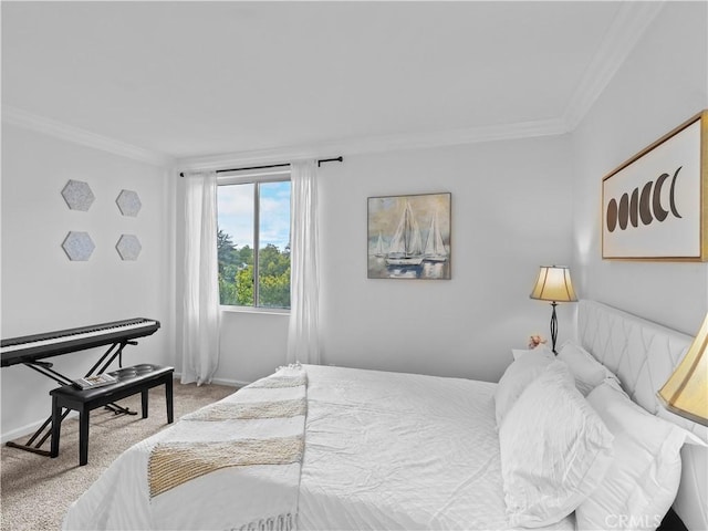 12720 Burbank Blvd Unit 323, Valley Village, CA 91607 - bedroom featuring ornamental molding and carpet