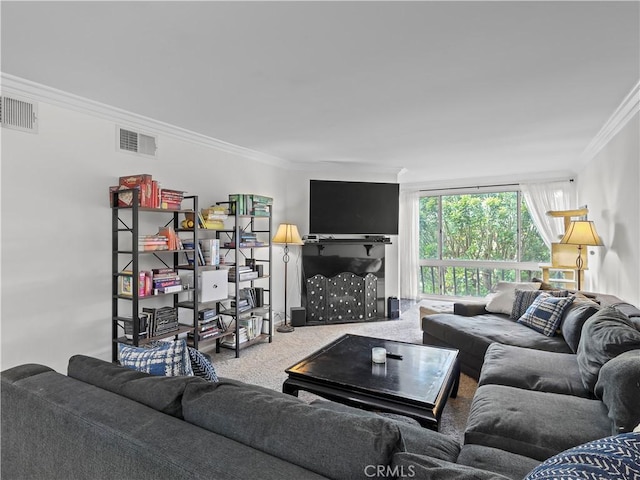 12720 Burbank Blvd Unit 323, Valley Village, CA 91607 - living area featuring ornamental molding and carpet