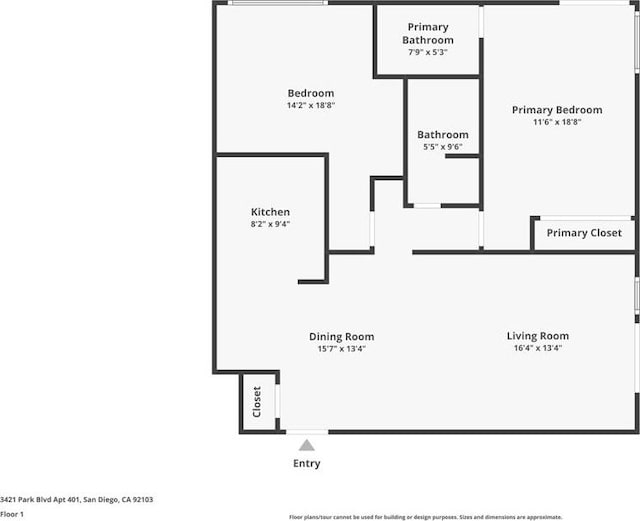3421 Park Blvd Unit 401, San Diego, CA 92103 - property floor plan