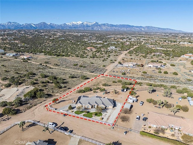 7922 Los Palmas Dr, Oak Hills, CA 92344 - bird's eye view with a mountain view