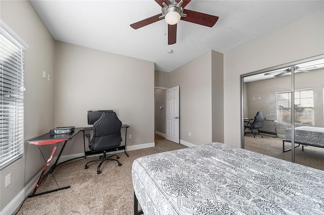 7922 Los Palmas Dr, Oak Hills, CA 92344 - bedroom featuring carpet floors, baseboards, and ceiling fan