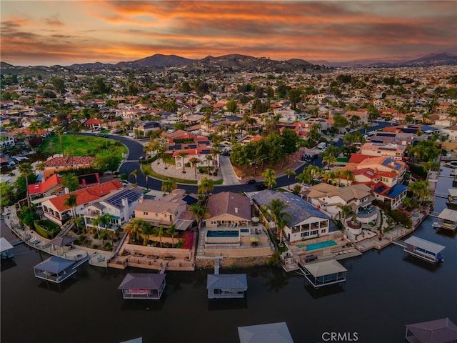 30249 Spray Dr, Canyon Lake, CA 92587 - aerial view featuring a residential view and a water and mountain view