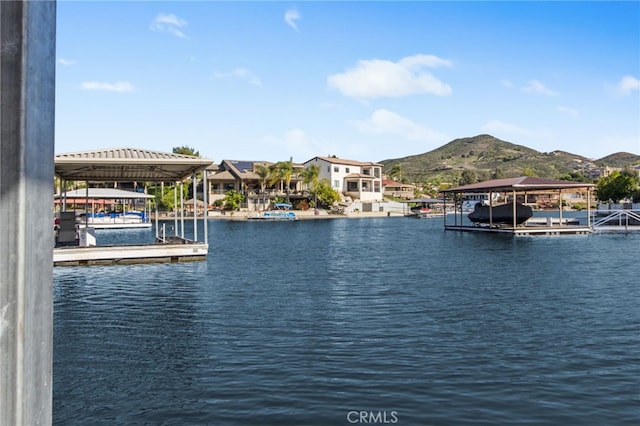 30249 Spray Dr, Canyon Lake, CA 92587 - property view of water featuring a mountain view and a dock