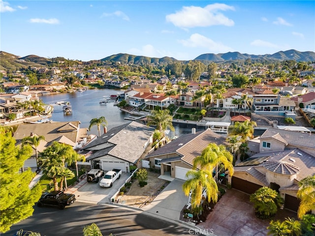 30249 Spray Dr, Canyon Lake, CA 92587 - aerial view featuring a residential view and a water and mountain view
