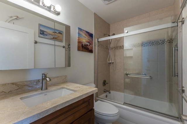 6462 Camino Del Parque, Carlsbad, CA 92011 - bathroom featuring vanity and shower / bath combination with glass door