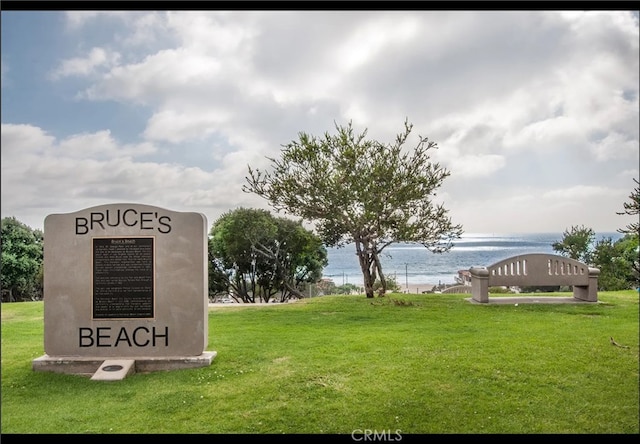304 27th St, Manhattan Beach, CA 90266 - exterior space featuring a water view and a lawn