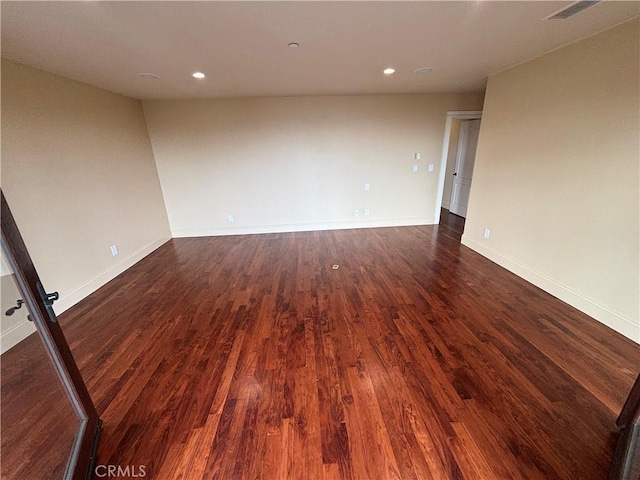 304 27th St, Manhattan Beach, CA 90266 - empty room with dark wood-style flooring and recessed lighting
