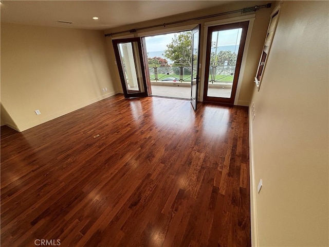 304 27th St, Manhattan Beach, CA 90266 - spare room with dark wood-style flooring and recessed lighting