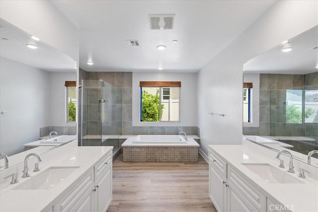 full bath featuring plenty of natural light and a sink