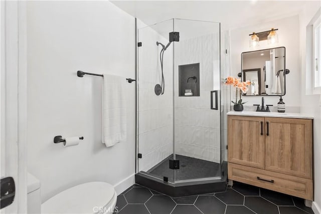 22838 Epsilon St, Woodland Hills, CA 91364 - full bath with toilet, tile patterned floors, and a stall shower