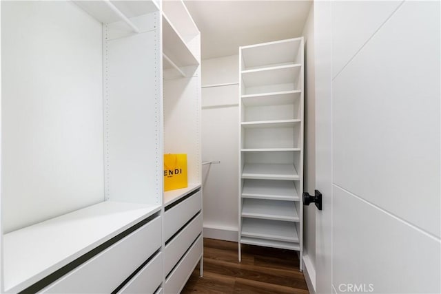 22838 Epsilon St, Woodland Hills, CA 91364 - walk in closet with dark wood-type flooring