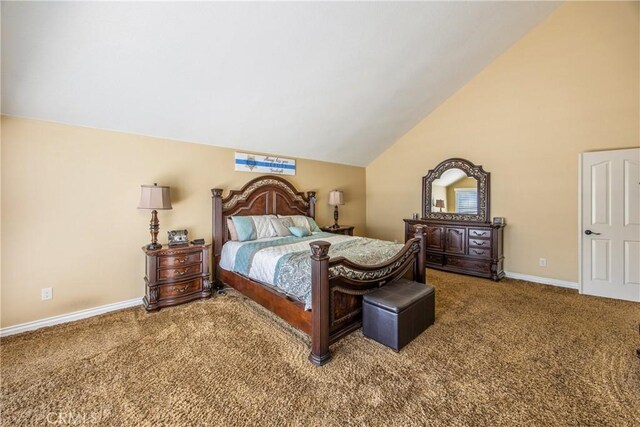 880 E 24th St, Upland, CA 91784 - bedroom with carpet, vaulted ceiling, and baseboards