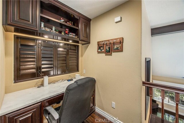 880 E 24th St, Upland, CA 91784 - home office with baseboards and built in study area