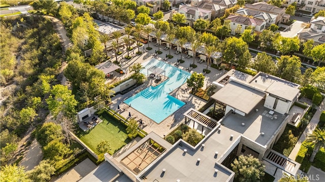 drone / aerial view featuring a residential view