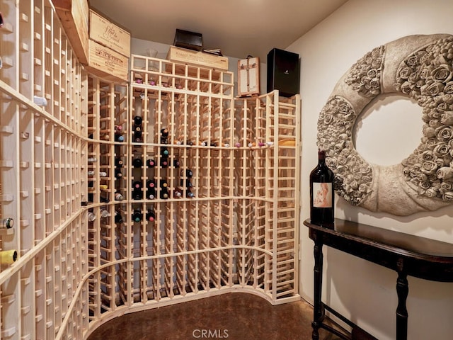 view of wine area