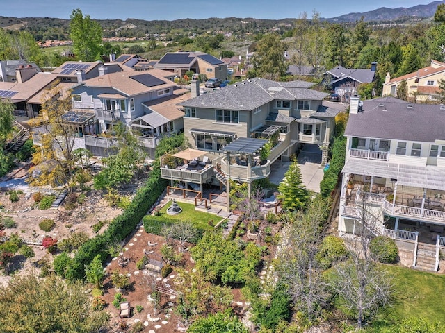 bird's eye view with a residential view