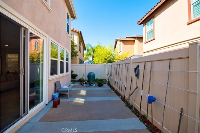 view of patio with a fenced backyard