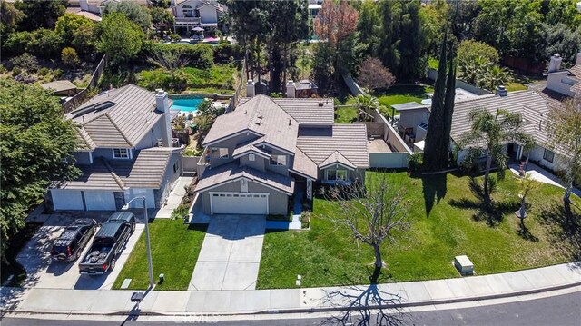 birds eye view of property featuring a residential view