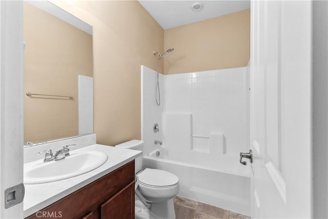 17938 Caraway Ct, San Bernardino, CA 92407 - full bathroom featuring washtub / shower combination, toilet, and vanity