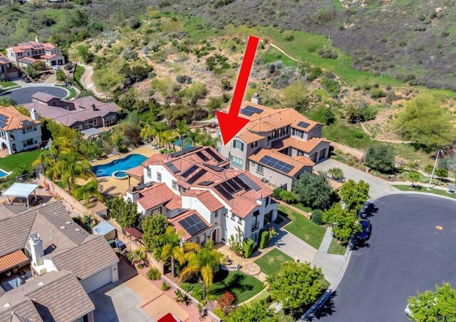 bird's eye view featuring a residential view