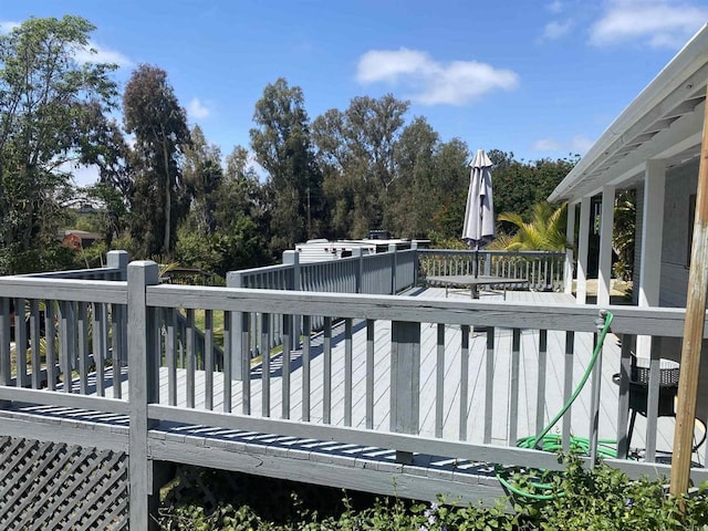 view of wooden terrace