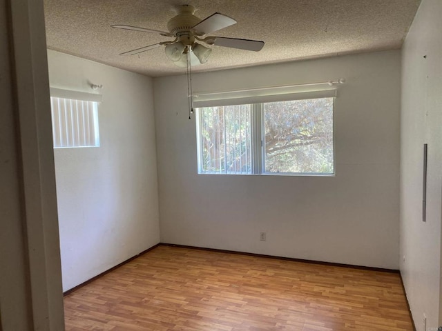 554 Taylor St, Vista, CA 92084 - spare room featuring light wood-style flooring, ceiling fan, and a textured ceiling