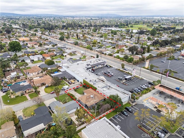 drone / aerial view with a residential view
