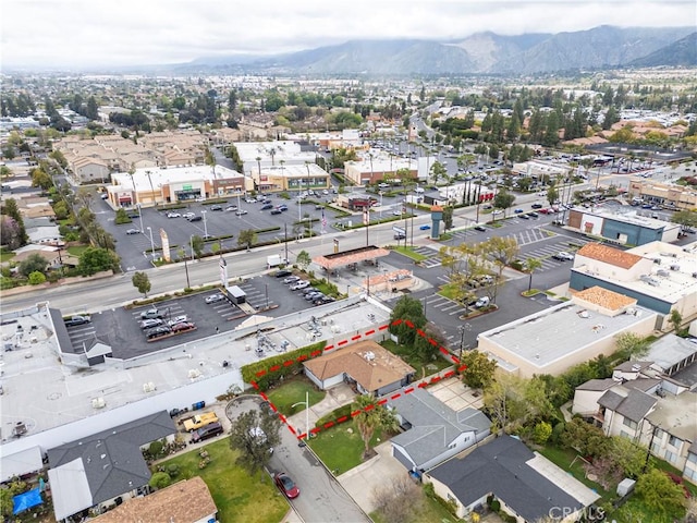 bird's eye view featuring a mountain view