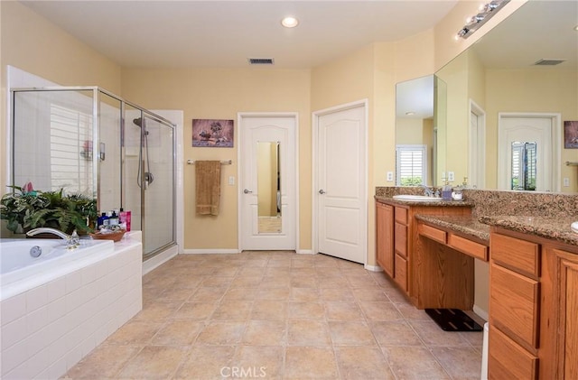 24182 Via Llano, Murrieta, CA 92562 - full bath featuring a stall shower, a garden tub, and double vanity