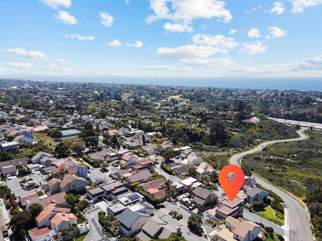 drone / aerial view featuring a residential view